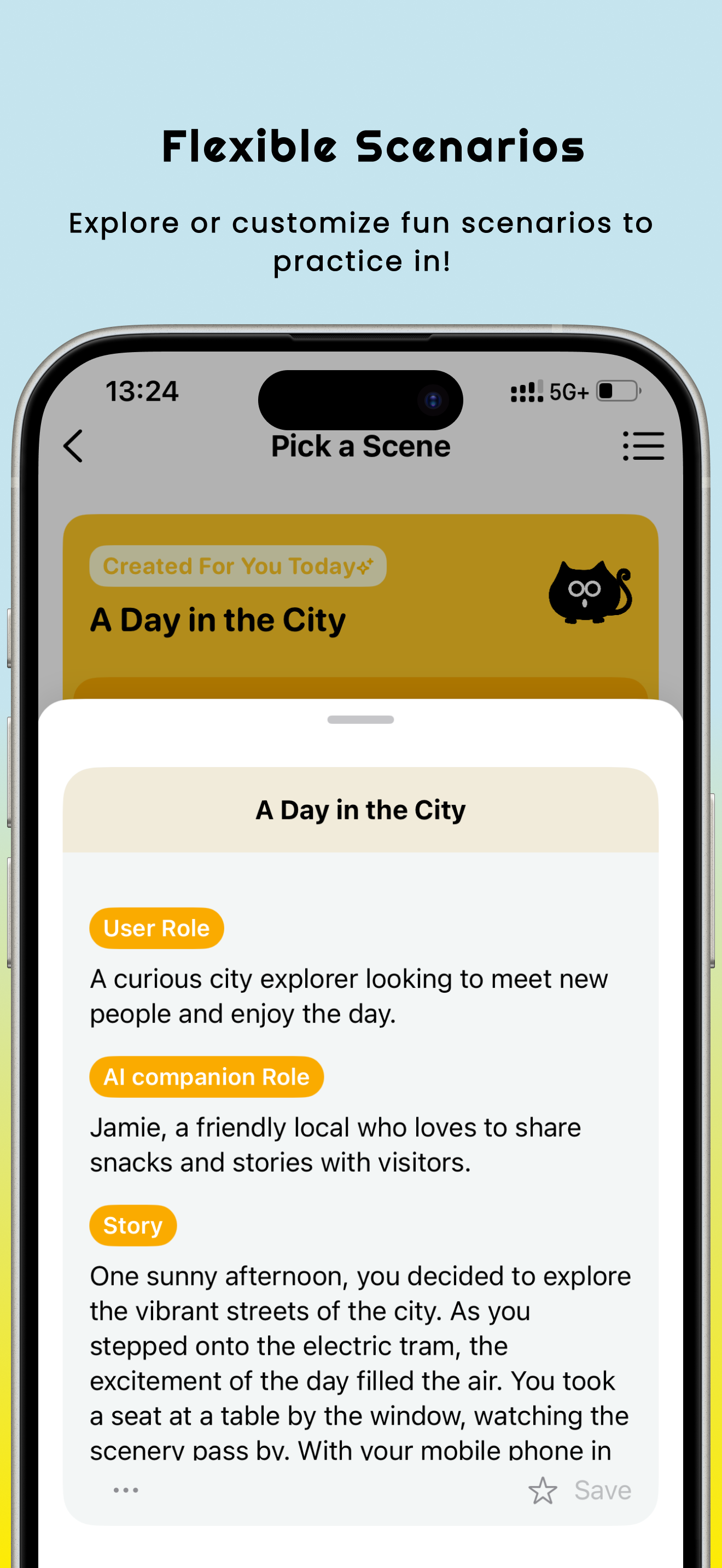 Choose a setting for your next conversation.